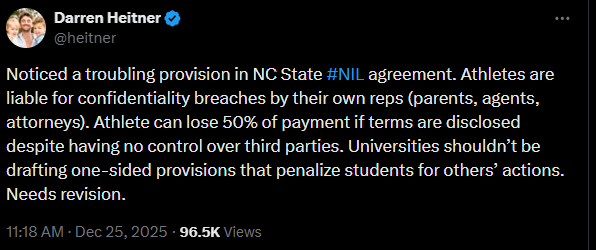 Darren Heitner X Post Nil Contract Aty