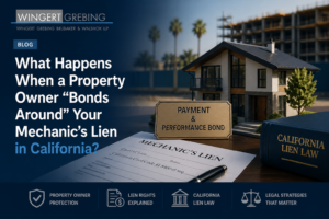 What Happens When A Property Owner Bonds Around Your Mechanic Lien In California